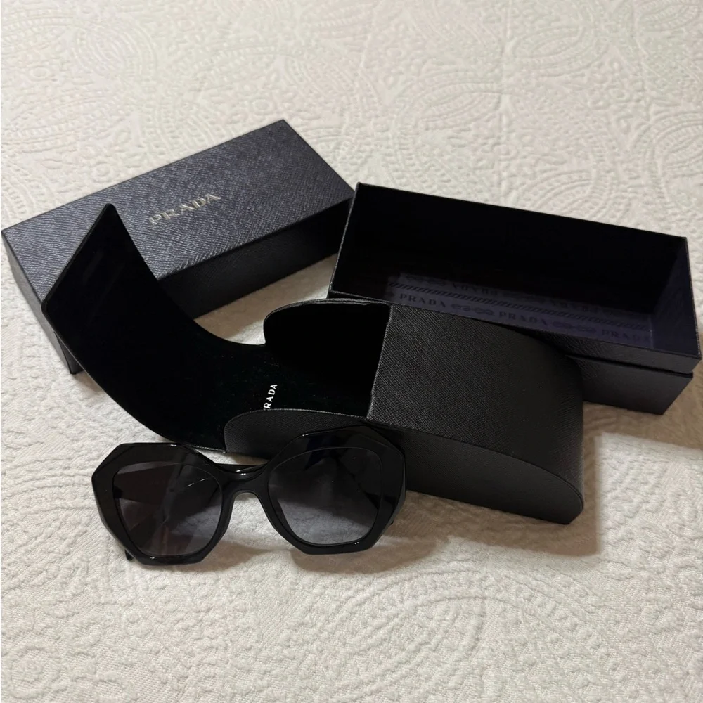 Prada PR 16WS Black Geometric Sunglasses